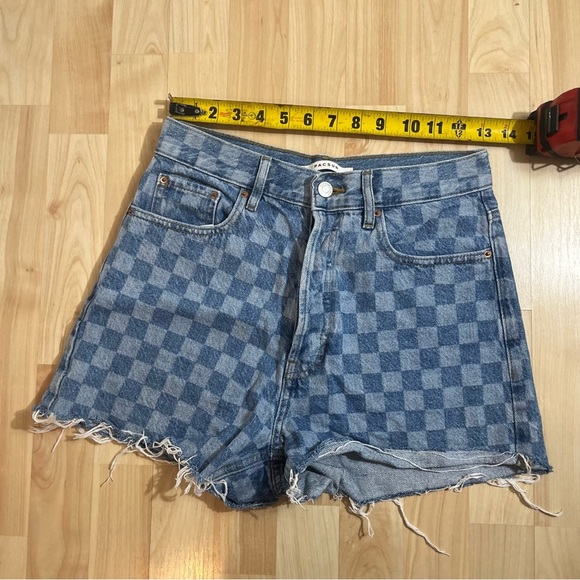 Pacsun Womens Ultra High Rise checkered Vintage Shorts Size 26 - Picture 4 of 7